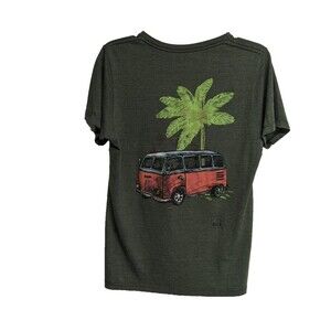 Tuanis Costa Rica Tee Classic Crewneck Shirt Pura Vida Van Life Olive Green S